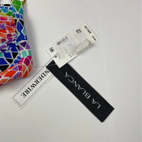 NWT La Blanca Rainbow Push Up Bikini Top Size 6 - Picture 3 of 7